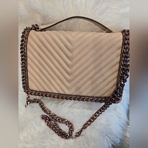Elegant Cream Quilted Chain Bag NWOT